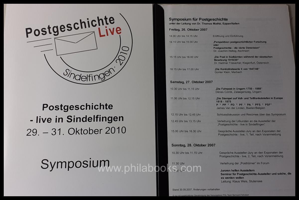 Symposium für Postgeschichte Sindelfingen, hier die Ausgaben 2004  ...