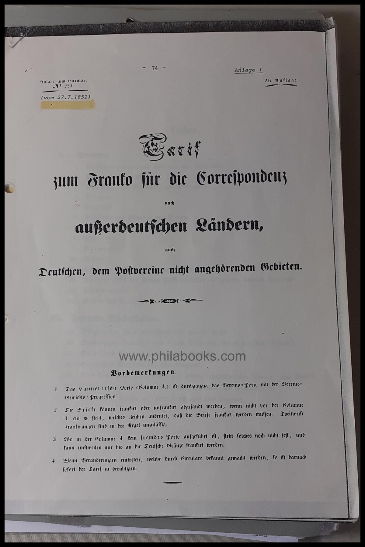 Währungen und Posttarife zur Zeit des Deutsch-Österreichischen Pos ...