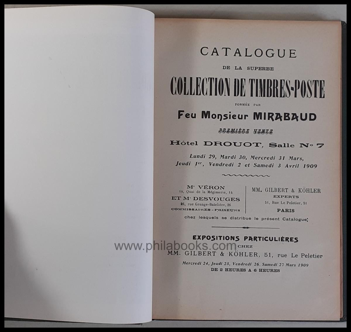 Gilbert/Köhler, Auktion, 1909-03 'Mirabaud'