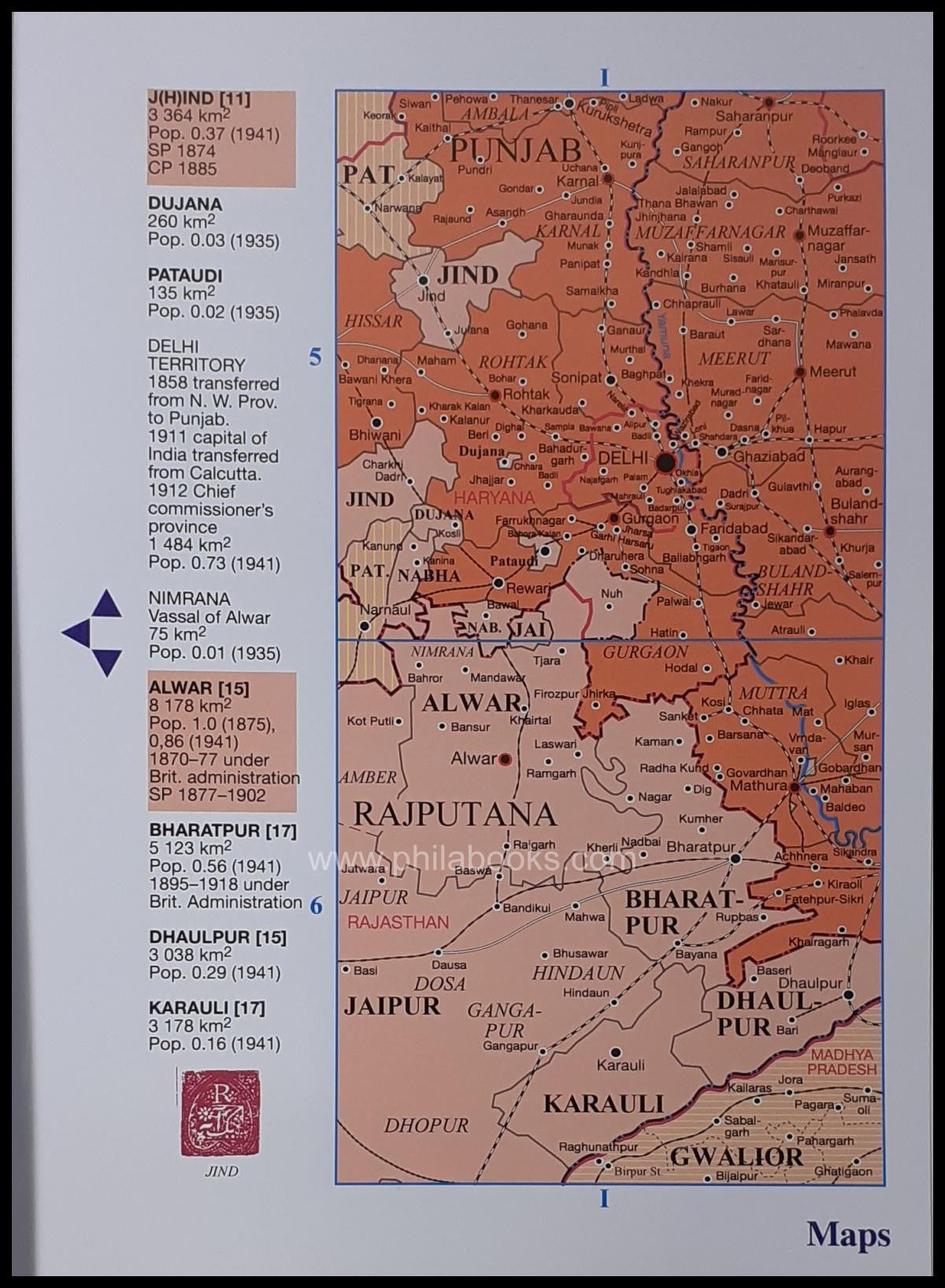 Birken, A., Philatelic Atlas of British India, 2004, 12 Seiten auf ...