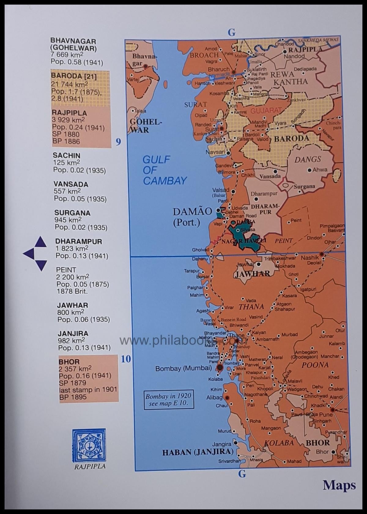 Birken, A., Philatelic Atlas of British India, 2004, 12 pages on ...