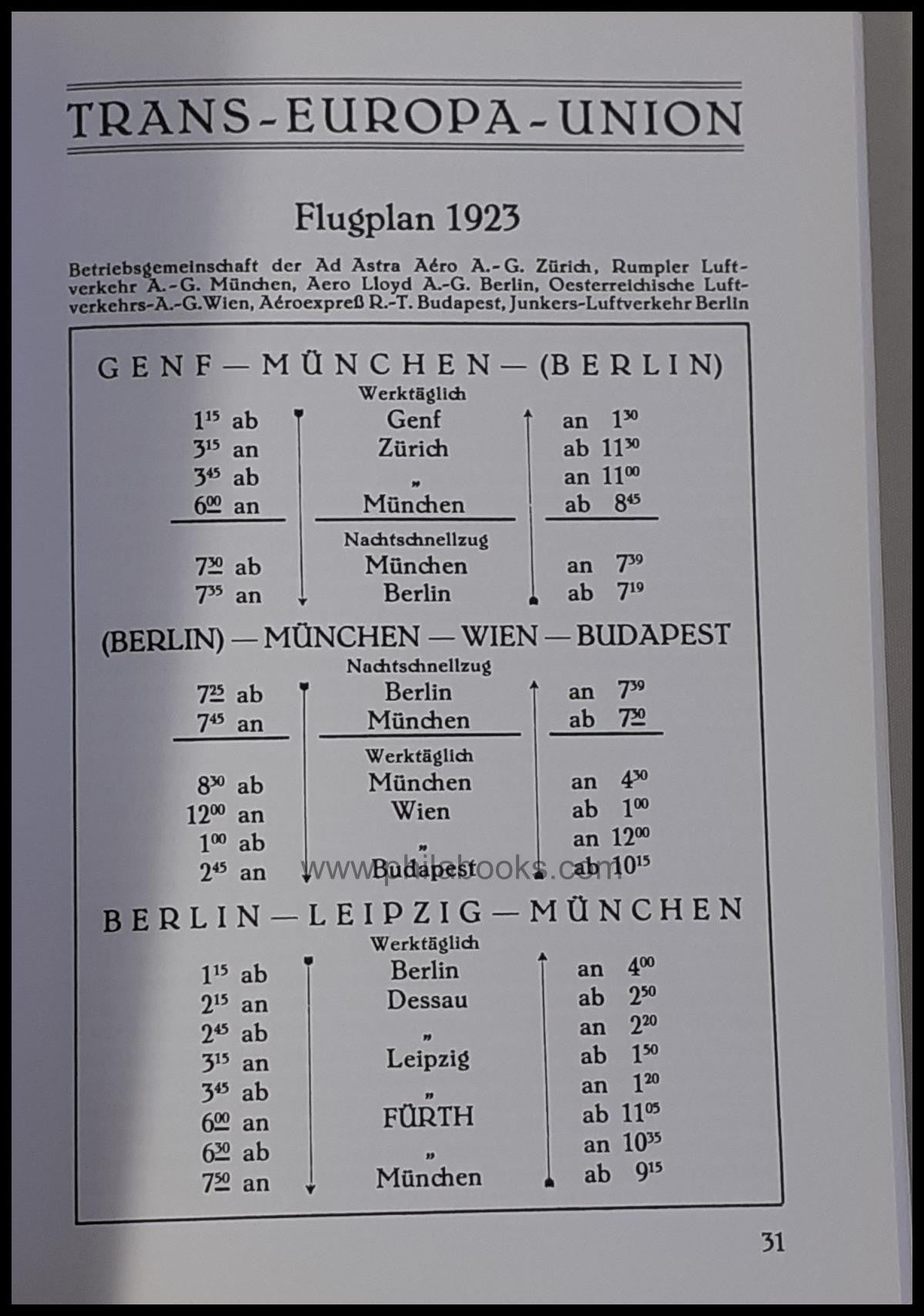 Junkers air traffic news bulletin, collective edition 1923, reprint...