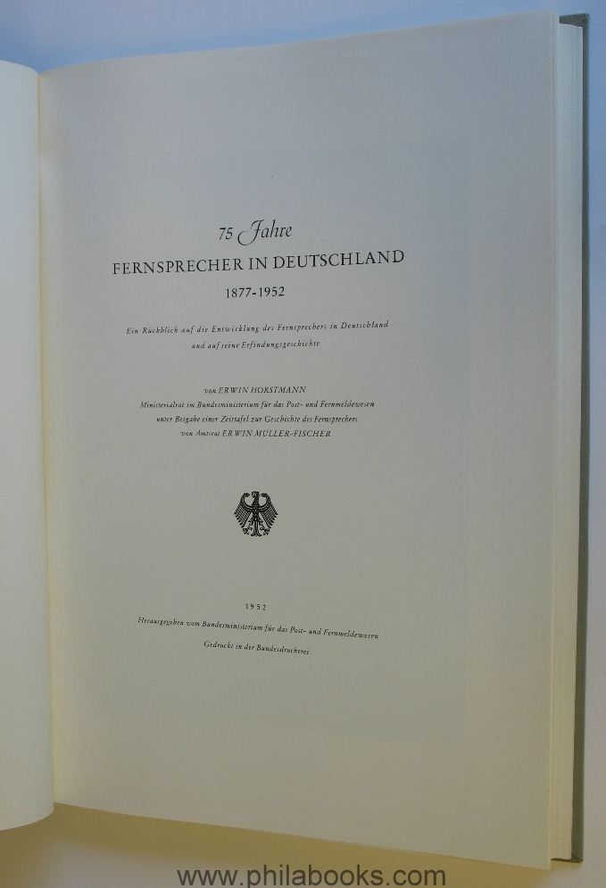 Horstmann, Erwin/ Federal Ministry for Post and Telecommunications ...