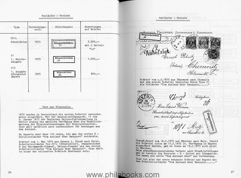 Wallmann/Türk/Körting, The R-notes of the railway post 'From abroad via...